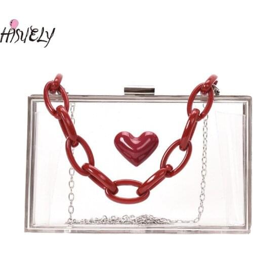 Women Transparent Bag PVC Clear Ladies PVC Handbags Tote Bag Beach Bags Shoulder Messenger Bags Ladies Purse with Heart Q4
