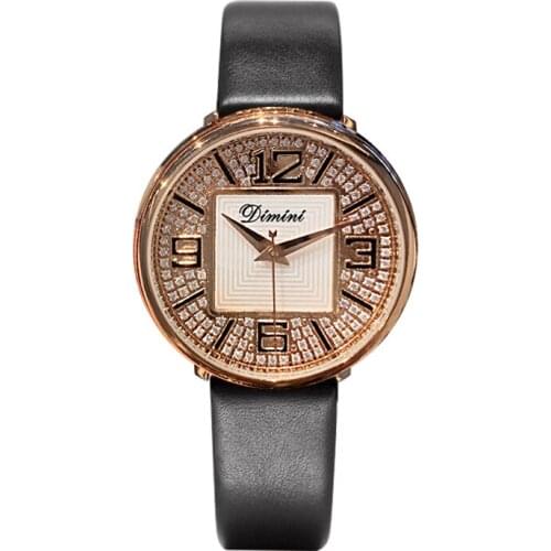 Relógio Women Watches Elegant Ladies Leather Strap Watch Women Diamond Crystal Quartz Dress Watch Women Clock relogio feminino