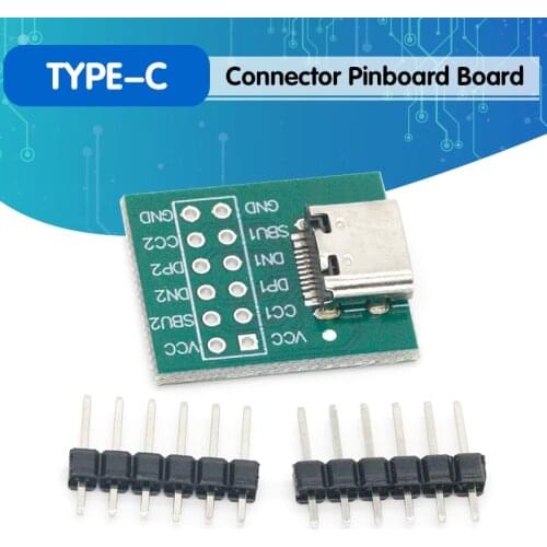 1PCS USB TYPE-C to DIP PCB Connector Pinboard Test Board Solder Female Dip Pin Header Adapter
