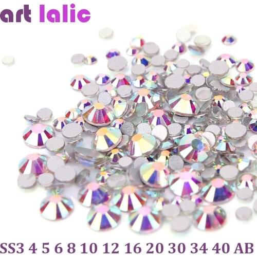 1440pcs SS3-SS40 Flatback Crystal and AB Rhinestones For Nail Art Decoration Shoes And Dancing Dress DIY Decoration