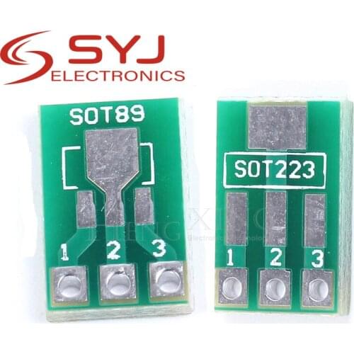 20pcs/lot SOT89 SOT223 to DIP PCB Transfer Board DIP Pin Board Pitch Adapter keysets In Stock