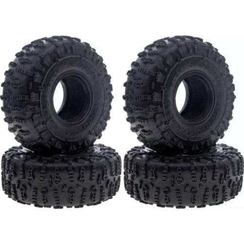 4PCS 120MM 1.9 Rubber Wheel Tires Tyre for 1/10 RC Crawler Car Axial SCX10 90046 SCX10 III AXI03007 Traxxas TRX4 D90