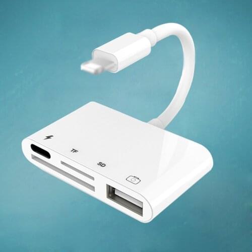 OTG USB Camera adapter for lightning to micro SD TF card reader kit for iphone 8Plus X 11 12 ipad for apple ios 14 13 converter