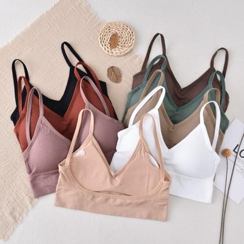 Seamless Bras For Women Deep V Neck No Steel Ring Underwear Detachable Vest U Beauty Back Breathable Sports Short Top Sexy Sling