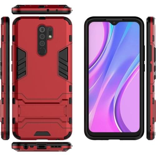 For Xiaomi Redmi 9 Case 6.53" Shockproof Armor TPU + PC Tough Kickstand Cover For Xiomi Redmi 9 Prime Redmi9 9prime M2004J19G