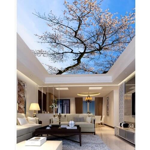 Beautiful tree ceiling living room bedroom ceiling frescoes 3d wallpaper landscape ceilings