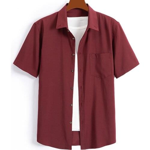 Summer shirt men 5XL 6XL 7XL plus size short sleeve Bust 145cm large size men shirts