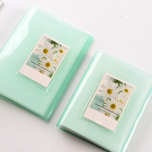 Mini Plug-in 3inch 5inch Photo Album PVC Jelly Transparent 64/32 Pockets Photos Album Name&ID Business Card Album Fresh Hot Sale