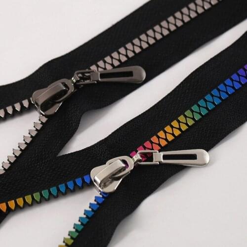 8# 80cm Open-end Resin Zipper For Sewing Jackets Coat Down Multi-color Teeth Zippers Zip for Sewing DIY bag Accessories
