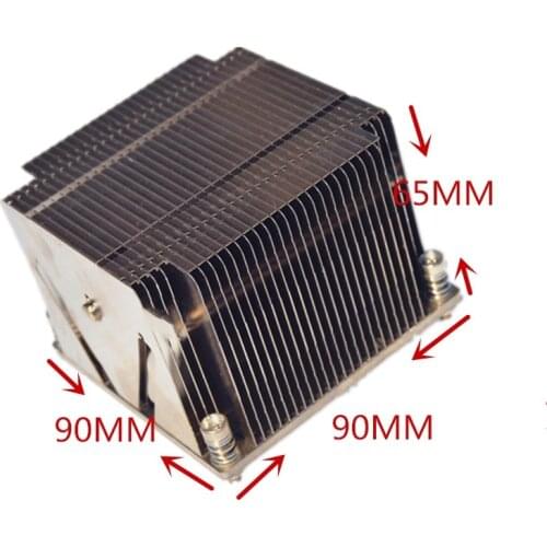 Heatsink CPU Cooler 2U 2011 pin CPU cooling Processor Square server radiator Passive 3 copper tube heat sink