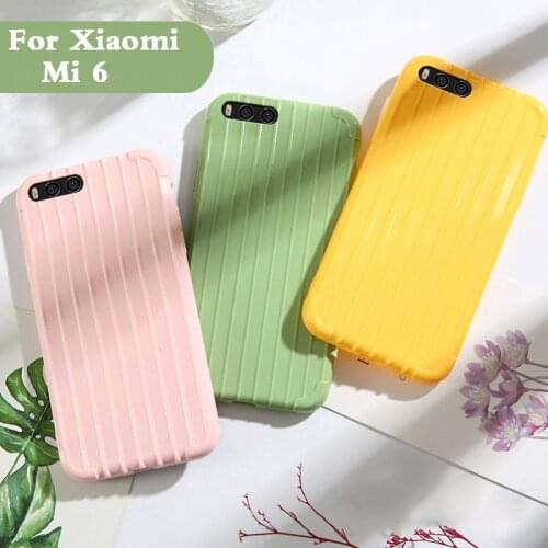 Luxury Luggage For Xiaomi Mi 6 Mi6 case Fashion Cute Suitcase Trunk TPU phone Silicon Back Cover For Xiaomi Mi6 Mi 6 Coque funda