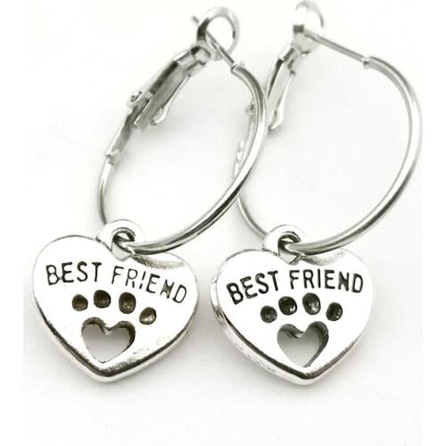 Creative Cute Animal Paw Print Irregular Earrings Sweet Earrings Jewelry Charm Earrings Creative Gift for Women Fine Hoop