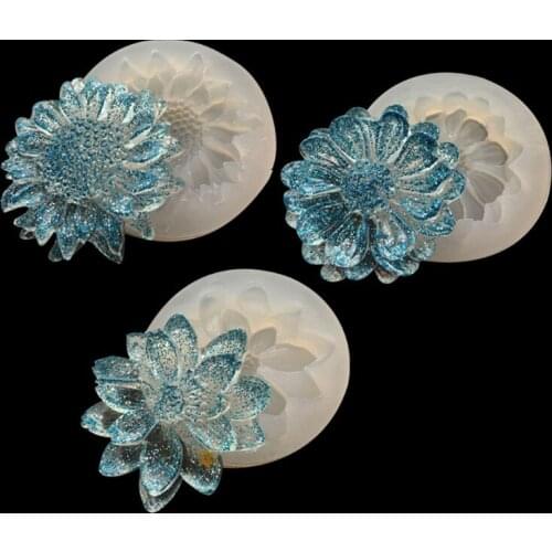 DIY Silicone 3D Flower Moulds Mold Resin Jewelry Pendant Making Tool Crafts New