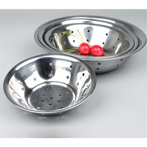 Strainer colanderb sieve sink strainer basin strainer Thick Stainless Steel Leaky Basin Water Filter Leak hole Bowl Drain Dish