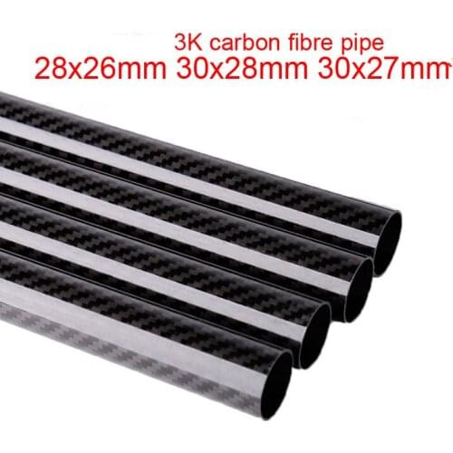 28x26mm 30x28mm 30mm 28mm 3K carbon fibre tube Hollow Carbon fiber pipe carbon tube CF holder Carbon rod Twill matte Plain light