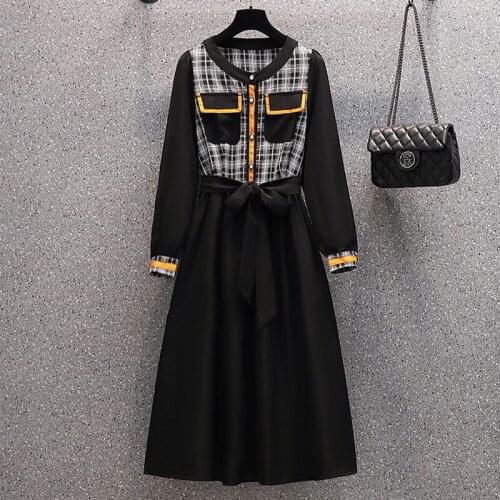 Модные платья в клетку YIBAKA China At AliExpress