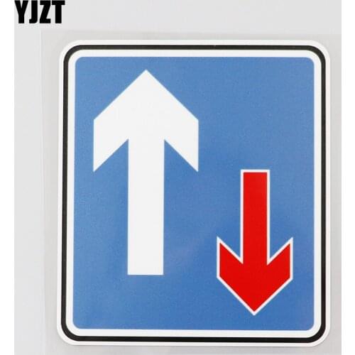 YJZT 10.3CM×11.8CM Give Way Priority Traffic Road Warning Car Sticker PVC Decal 12C-0307