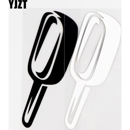 YJZT 6.5×13.9CM Dessert Ice Cream Vinyl Car Sticker Decal Creative Accessories Black / Silver 10A-0824