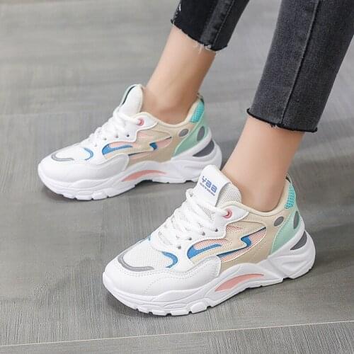 2021 Spring and Autumn New Ladies Old Shoes Breathable Wild Fashion Casual Sports Shoes Womens Vulcanized Shoes