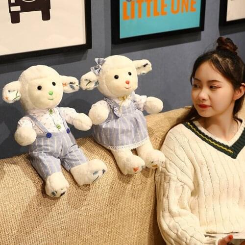 40cm Cute Sheep Plush Dolls Toys Baby Plush Stuffed Animal peluche Soft Pillow Toys For Kids Baby Children 's Toy Christmas Gift