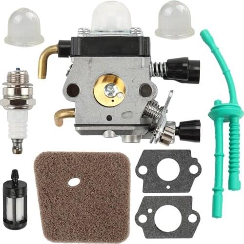 9Pcs/Set Air Fuel Filter Gasket New Spark Plug Carburetor Set For STIHL FS38 FS45 FS46 FS55 KM55 FS85 Mower/Trimmer Replace Kit