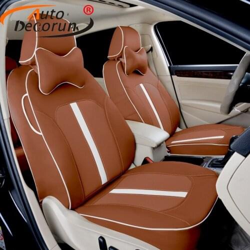 AutoDecorun PU leather car seat cover for Audi 100 accessories seat covers for cars seat cushion covers supports protect styling