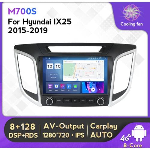 4G Lte DSP IPS 2Din Andriod 11 6+128G Car Radio Multimedia Player For Hyundai Creta IX25 2015-2020 Carplay Android Auto WIFI BT