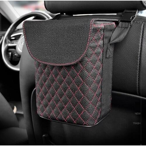 Car Trash Bin Multifunctional Car Storage Box Double-layer design Mini Hanging Trash Case Storage Case Car Accessories