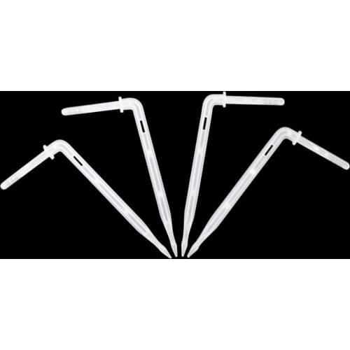 4mm White Bending Drop Arrow Dripper Greenhouse Garden Micro Irrigation System Dripper Agricultural tools Drip Emitter 60 Pcs