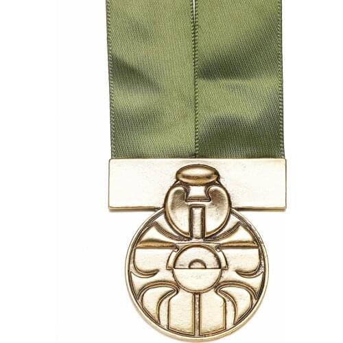 Hanreshe Star Necklace Rise of Skywalker Medallion Necklace Medal of Yavin Pendant Handmade Ribbon Chain Punk Jewelry Women