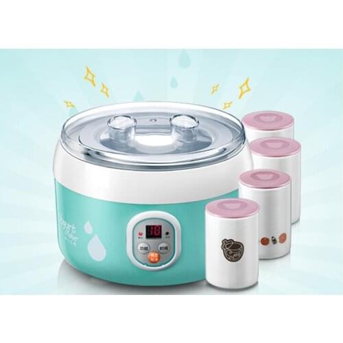 ChinaBear SNJ-560 household microcomputer timer 304 yogurt machine stainless steel liner 1L diy home yogurt maker 110-220-240V