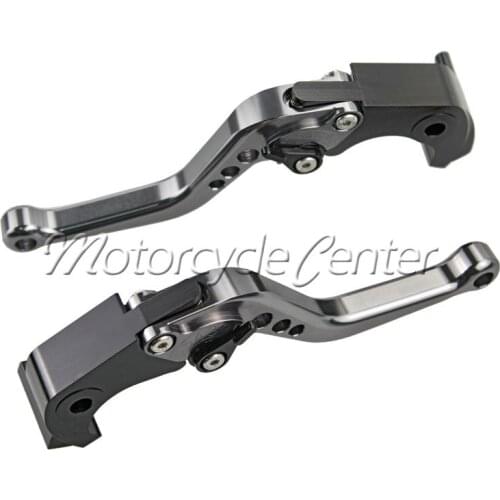 CNC Short Brake Clutch Levers For Kawasaki Ninja ZX9R 500R 650R ER-6F ER-6N ZXR400 ZZR600 Z750S Gray Adjustable Lever