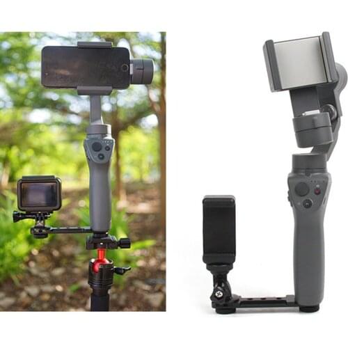 Handheld Gimbal Stabilizer Holder Tripod L Bracket for DJI GoPro OSMO Mobile 2 Smooth 4 Camera Phone Mount Stand Adapter Clip