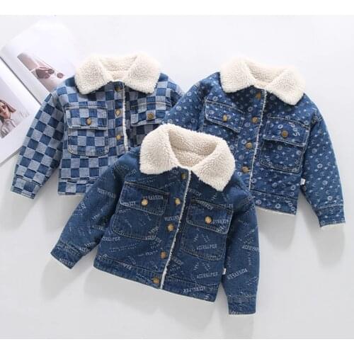 Autumn Winter Cute Baby Kids Boys Girls Jacket Coat Toddler Zipper Plush Casual Outerwear Snowsuit Bebes