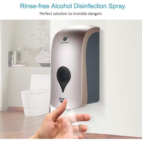 CD-1688D 1000ml Wall Mounted Soap Dispenser Spray Type Rinse-free Holder Dispensers for Thin Liquid Large Capacity