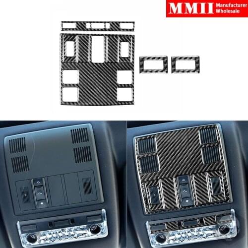 For BMW X3 E83 2004-2010 Reading Lamp Rear Ceiling Lamp Panel Covering Trim Sticker Real Carbon Fiber Decoration Accessories