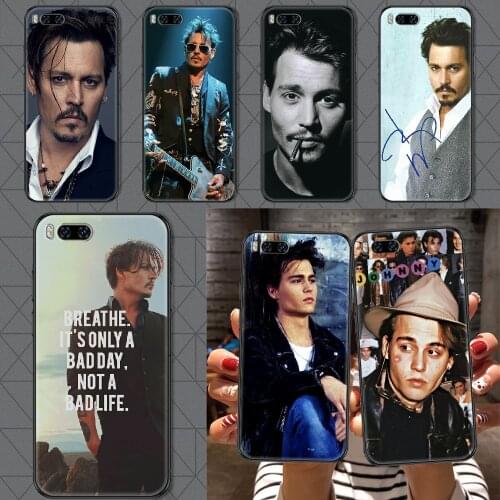 Johnny Depp Phone case For Xiaomi Mi Max Note 3 A2 A3 8 9 9T 10 Lite Pro Ultra black painting cover 3D Etui silicone hoesjes art