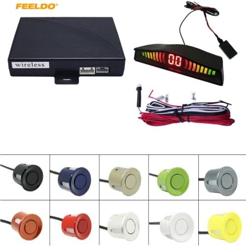 FEELDO 1Set Auto Car 22mm 6-Sensor Parktronic Wireless Parking Sensor Aid Backup Radar Monitor Detector System #AM2067