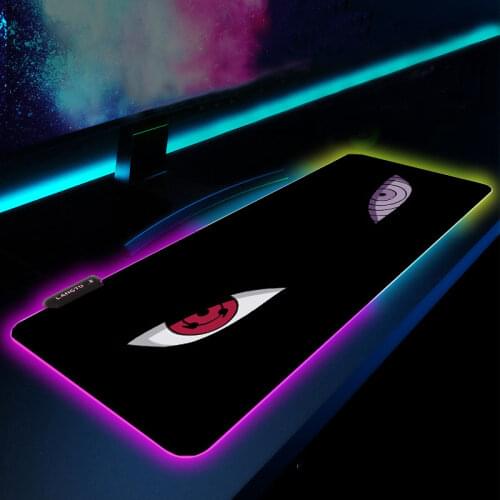 Anime Gaming Mouse Pad RGB Backlight Mat 900x400 Gamer XXL Computer Mousepad CS GO Hyper Beast Non-Slip Rubber Desk Mat For PC