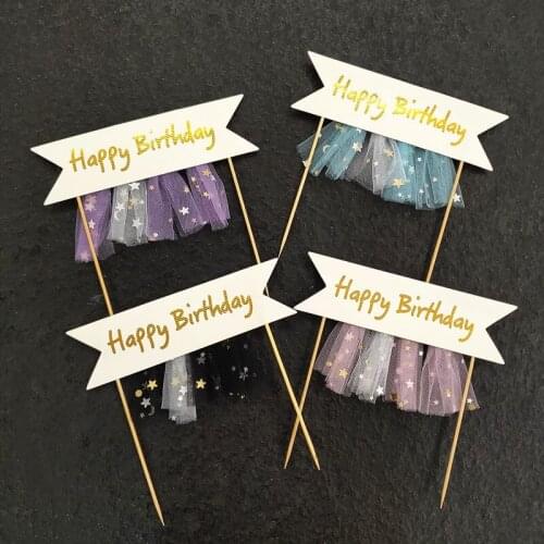 Angel Wings Unicorn DIY Cake Flag Happy Birthday Cupcake Flag Wedding Cake Topper Decoration Adult Kids Event Party Supplies