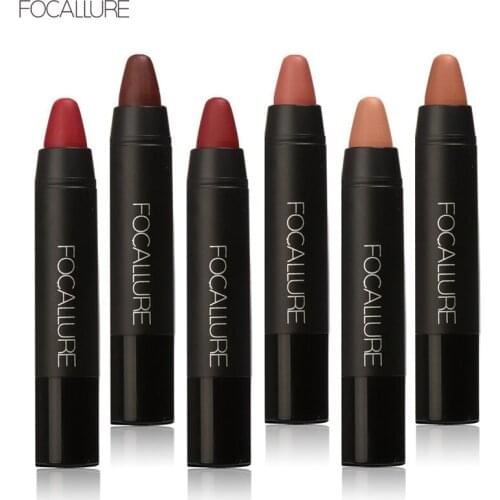 FOCALLURE 3 Colors Matte Lipstick Set Long Lasting Waterproof Velvet Silky Lipstick Pencil Lip New New Year Cosmetic Gift TSLM1