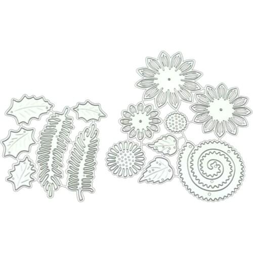 Sunflower DIY Metal Cutting Dies Stencil Scrapbooking Album Stamp Paper Card Art Crafts Decor E56E