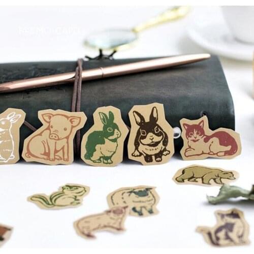 Cute Stickers Vintage Small Objects Shaped Sealing Stickers Decorative Mobile Phone Albums Scrapbook Office School Supplies