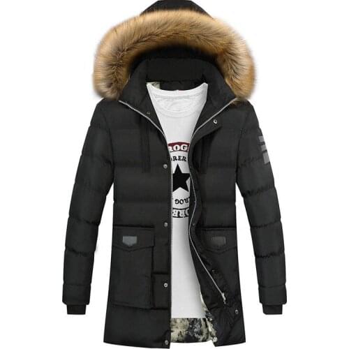 Mens White Down Jacket Warm Hooded 2021 Thick Puffer Jacket Coat Male Casual High Quality Overcoat Thermal Winter Parka Men