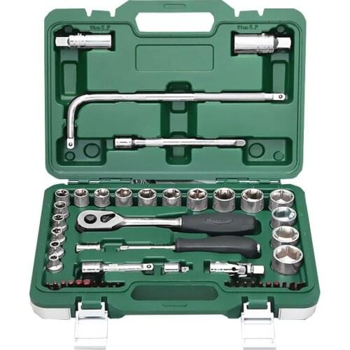 Car Repair Tool 48pcs Socket Set Car Repair Tool Ratchet Torque Wrench Combo Tools Kit Auto Repairing Tool Set Auto Repair kit