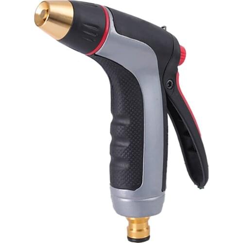 Garden Hose Nozzle Car Washing Gun Household Garden Spray Gun Vehicle Cleaning Tool Multi-Functional Aluminium Alloy Metal