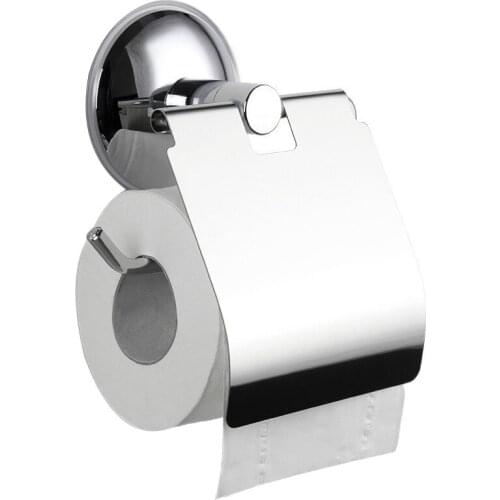 Stainless Steel Toilet paper Holder Heavy Duty Suction Wall Mount Toilet Tissue Paper Holder Bathroom Paper Roll Holder