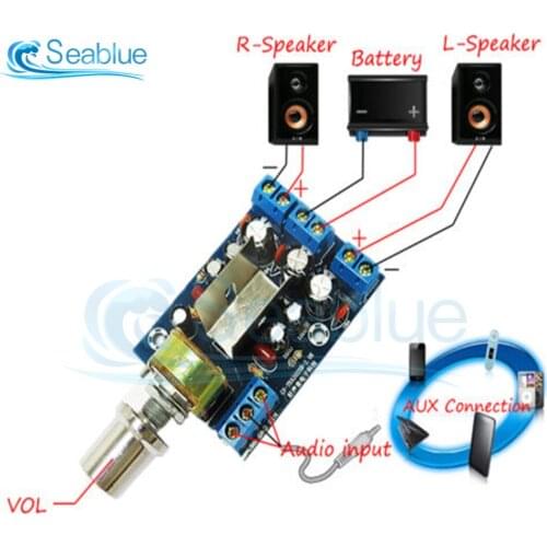 TEA2025B Mini Audio Amplifier Board Dual Stereo 2.0 Channel Amplifier Board For PC Speaker 3W+3W 5V 9V 12V CAR