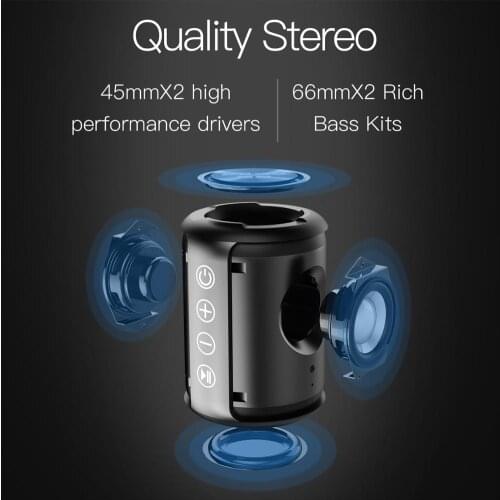 Portable wireless speaker Bluetooth Plug-in Card Aux-in Jack stereo speaker Box used for outdoor Hiking travel riding