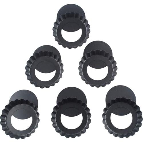 Quiche Pans Removable Bottom Mini Tart Pans Set Tart Tins Cases Loose BaseTart Mold Cheesecake Pan Tart Mold 6 Pack